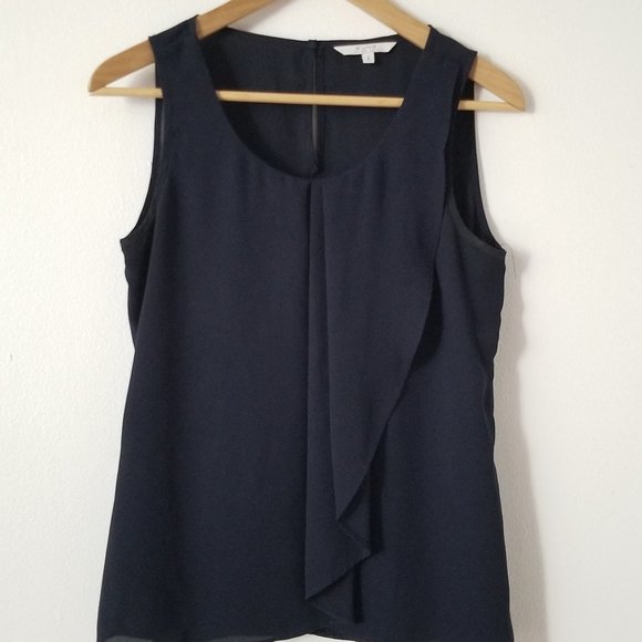 Sung by Alfred Sung Navy Blue Size Small Top - Picture 1 of 4